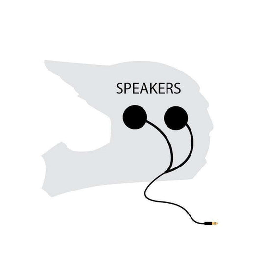 Rugged Radios Alpha Audio Velcro Mount Helmet Speakers - Stereo 3.5mm - by Rugged Radios