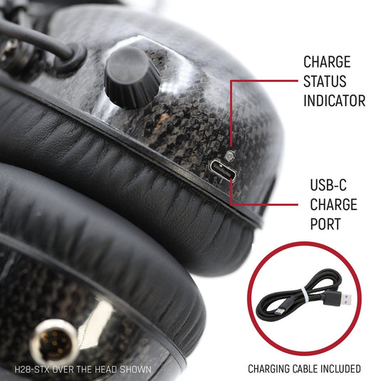 Rugged Radios AlphaBass Carbon Fiber Headset for STEREO and OFFROAD Intercoms