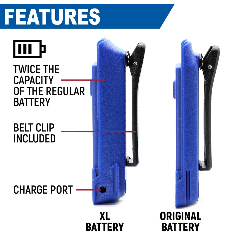 Load image into Gallery viewer, Rugged Radios BUNDLE - R1 Handheld Radio with Long Range Antenna and High Capacity Battery

