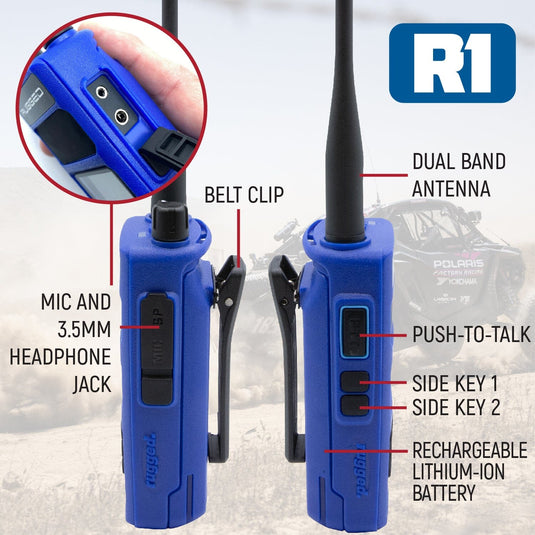 Rugged Radios Bundle - Rugged R1 Business Band Handheld Radio with Hand Mic