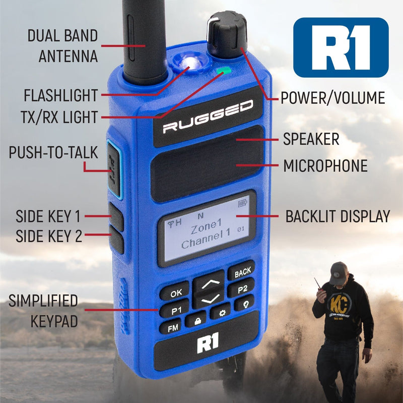 Load image into Gallery viewer, Rugged Radios Bundle - Rugged R1 Business Band Handheld Radio with Hand Mic
