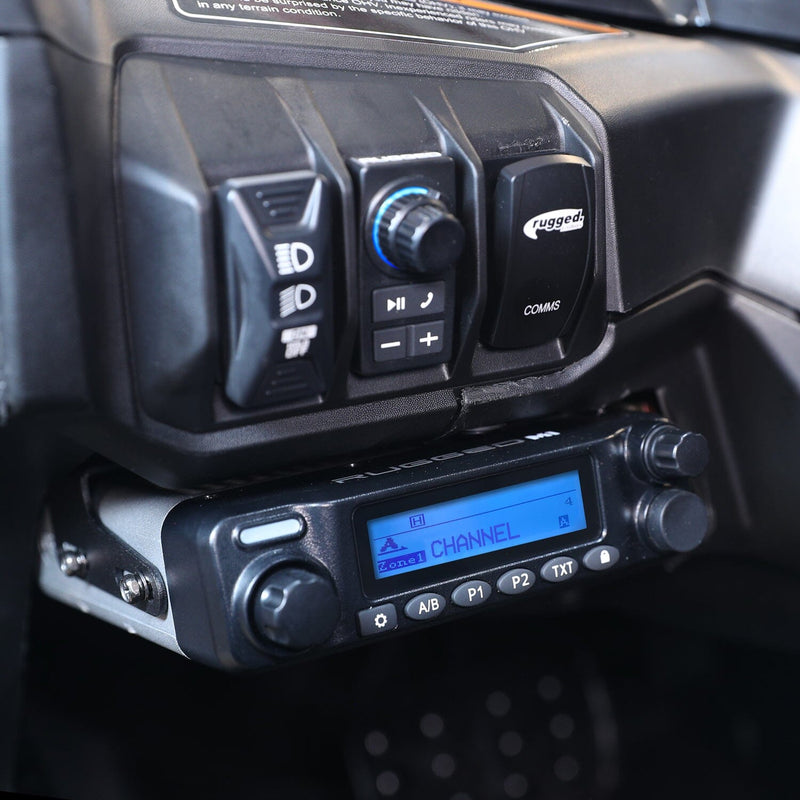 Load image into Gallery viewer, Rugged Radios Can-Am Maverick R Complete Communication Kit with Rocker Switch Bluetooth Intercom and 2-Way Radio
