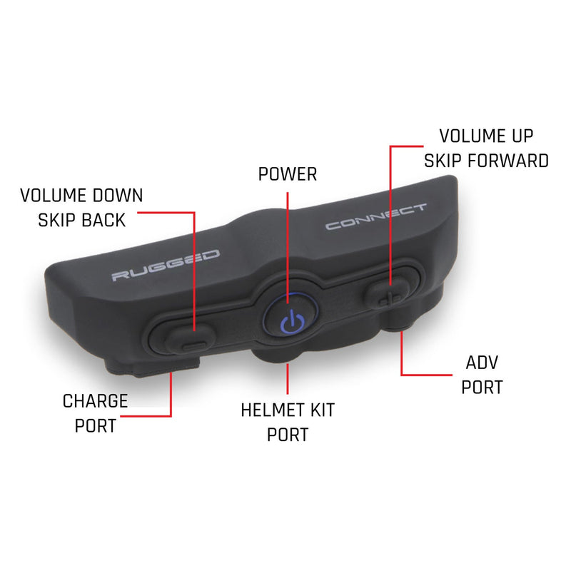 Load image into Gallery viewer, Rugged Radios CONNECT BT2 Bluetooth Headset for Motorcycle Helmet
