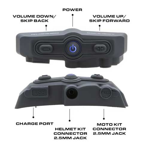 Rugged Radios CONNECT BT2 Bluetooth Headset for Motorcycle Helmet