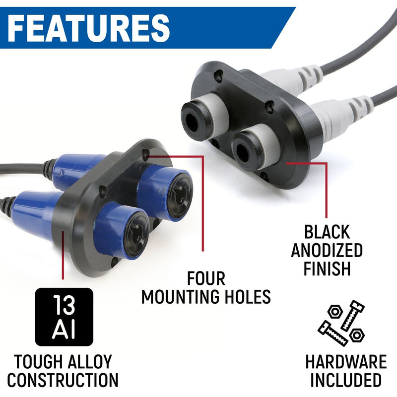 Load image into Gallery viewer, Rugged Radios Dual Headset / Helmet Jack Flush Mount
