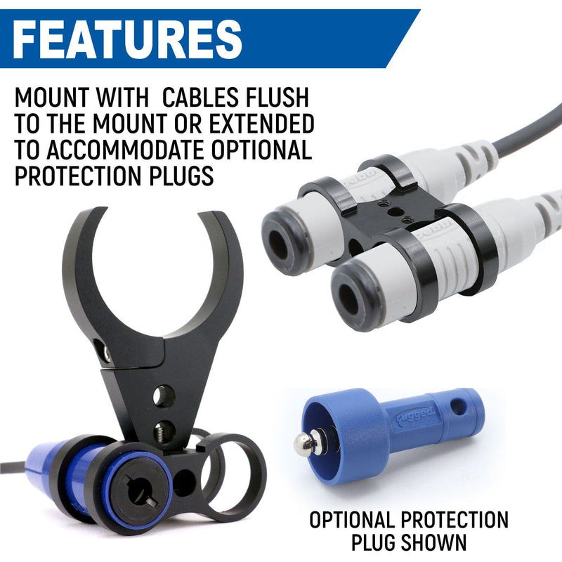 Load image into Gallery viewer, Rugged Radios Dual Headset or Helmet Jack - Bar Mount
