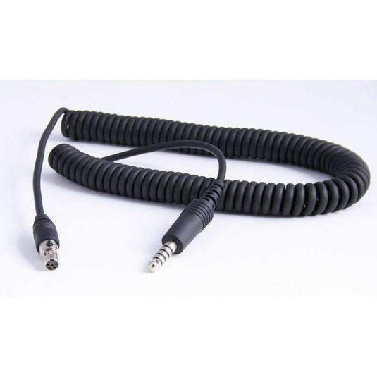 Rugged Radios Firetruck Intercom Headset Coil Cord for Firecom Style Jacks