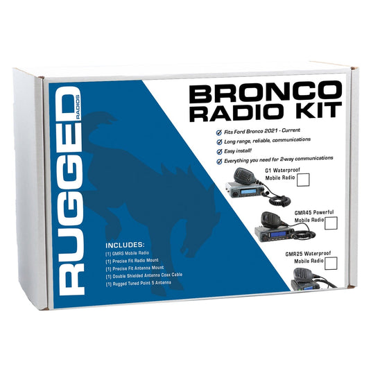 Rugged Radios Ford Bronco Two-Way GMRS Mobile Radio Kit