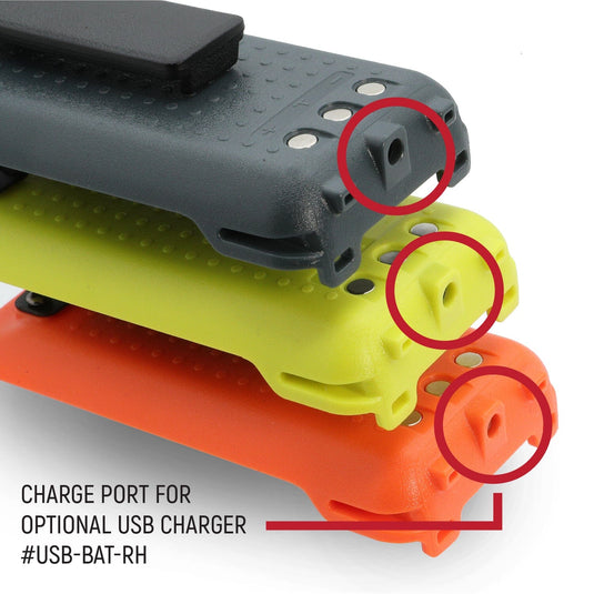 Rugged Radios GMR2 Replacement Battery with 12v Charge Port and Belt Clip