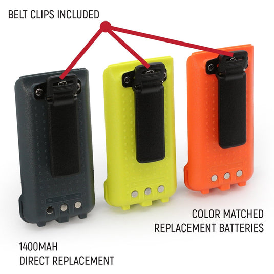 Rugged Radios GMR2 Replacement Battery with 12v Charge Port and Belt Clip