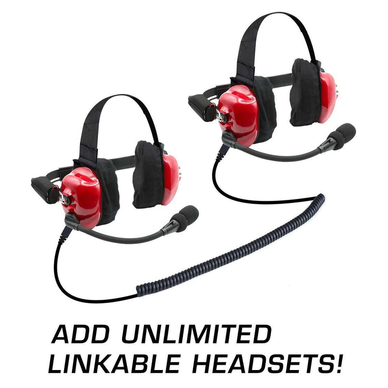 Load image into Gallery viewer, Rugged Radios BUNDLE - H80 Track Talk Linkable Intercom Headset with NITRO BEE XTREME UHF Race Receiver and Carry Bag
