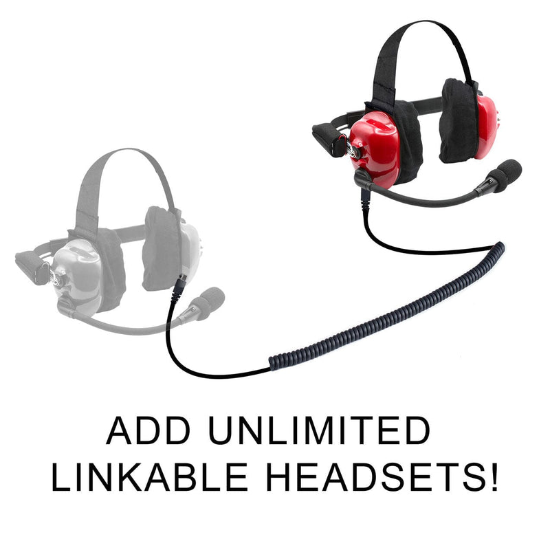 Load image into Gallery viewer, Rugged Radios H80 Track Talk Linkable Intercom Headset - Bring The Conversation To The Circle Track NASCAR event
