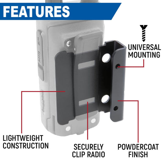 Rugged Radios Handheld Radio Mount for R1 / GMR2 / GMR2 PLUS / RDH16 / V3 / RH5R