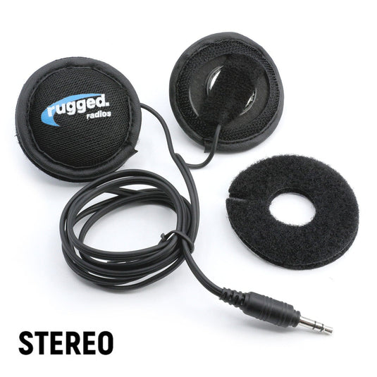 Rugged Radios Velcro Mount Helmet Speakers - Mono and Stereo
