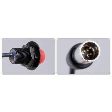 Rugged Radios Hole Mount Steering Wheel Push to Talk (PTT) with Coil Cord  for Car Harnesses