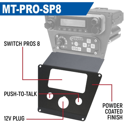 Rugged Radios Lower Accessory Panel for Polaris Polaris RZR PRO XP, RZR Turbo R, and RZR PRO R Dash Mount Radio and Intercom