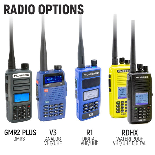 Rugged Radios MOTO MAX Complete Motorcycle Communication Kit with Heavy-Duty OFFROAD Cables
