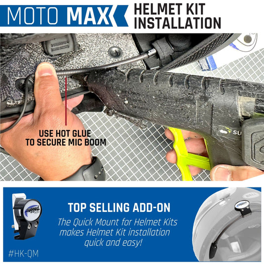 Rugged Radios MOTO MAX Complete Motorcycle Communication Kit with Heavy-Duty OFFROAD Cables