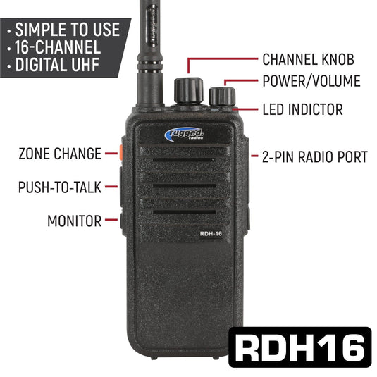 Rugged Radios NASCAR and IMSA Racing Communication System for Driver Only