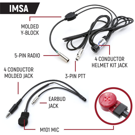 Rugged Radios NASCAR and IMSA Racing Communication System for Driver Only
