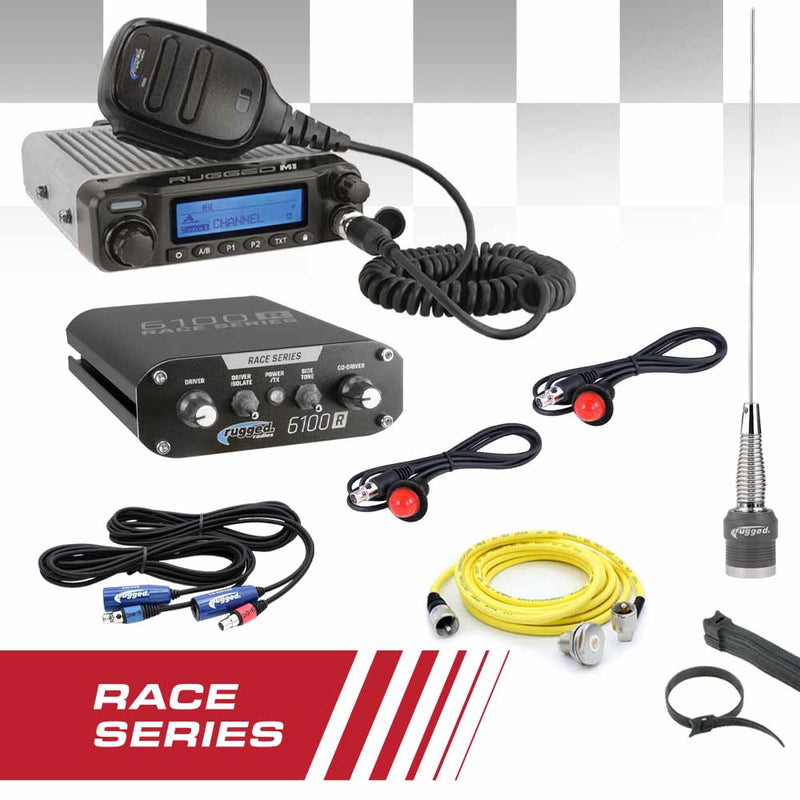 Load image into Gallery viewer, Rugged Radios Offroad Race Kit - Complete RACE SERIES Communication Kit with M1 RACE SERIES Radio and 6100 RACE SERIES Intercom
