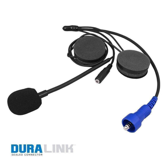 Rugged Radios OFFROAD Wired Helmet Kit with Alpha Audio Speakers Mic & 3.5mm Earbud Jack