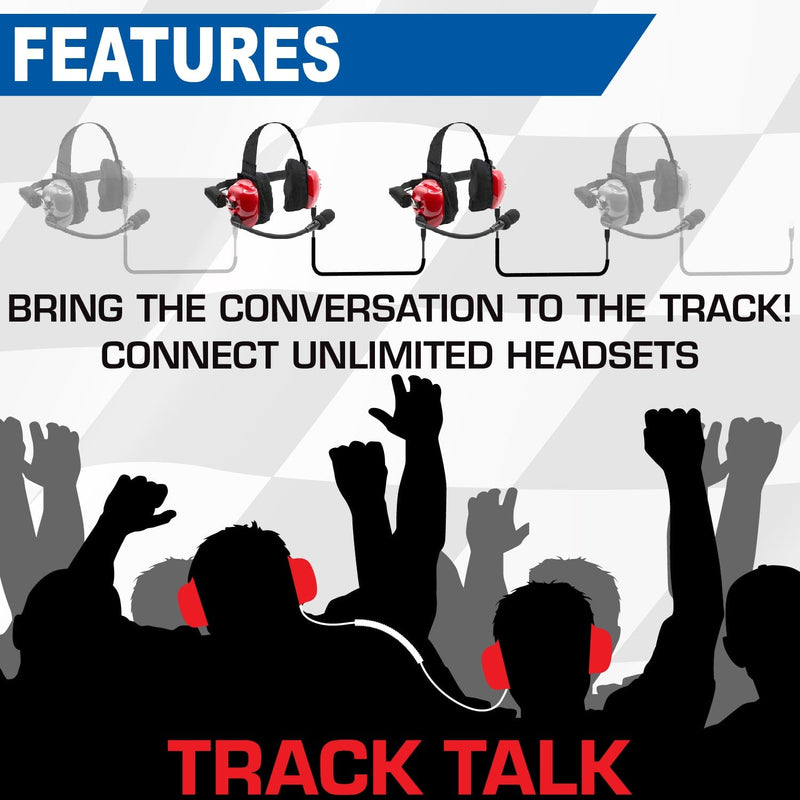Load image into Gallery viewer, Rugged Radios PAIR - H80 Track Talk Linkable Intercom Headsets - Bring The Conversation To The Circle Track NASCAR event
