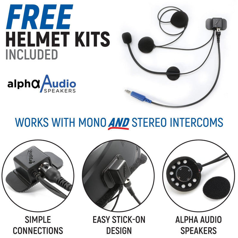 Load image into Gallery viewer, Rugged Radios Polaris RZR XP 1000 Complete Communication Kit with Bluetooth Intercom and 2-Way Radio
