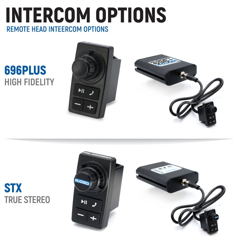 Load image into Gallery viewer, Rugged Radios Polaris RZR XP Complete Communication Kit with Rocker Switch Bluetooth Intercom and 2-Way Radio
