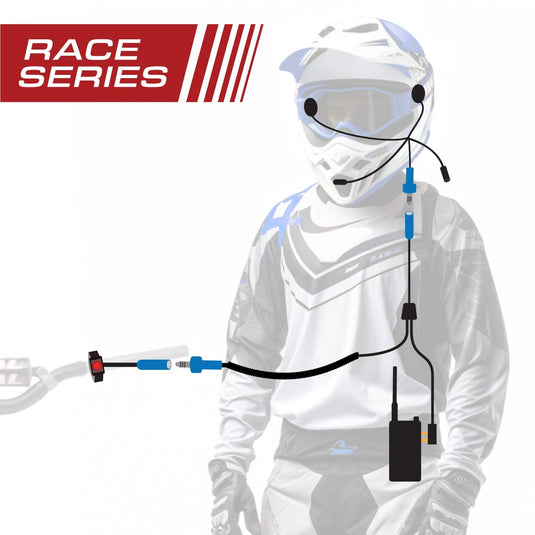 Rugged Radios RACE SERIES Complete Motorcycle Communication Kit with OFFROAD Cables