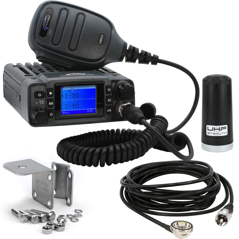 Load image into Gallery viewer, Rugged Radios Radio Kit Lite - GMR25 Waterproof GMRS Mobile Radio with Stealth Antenna

