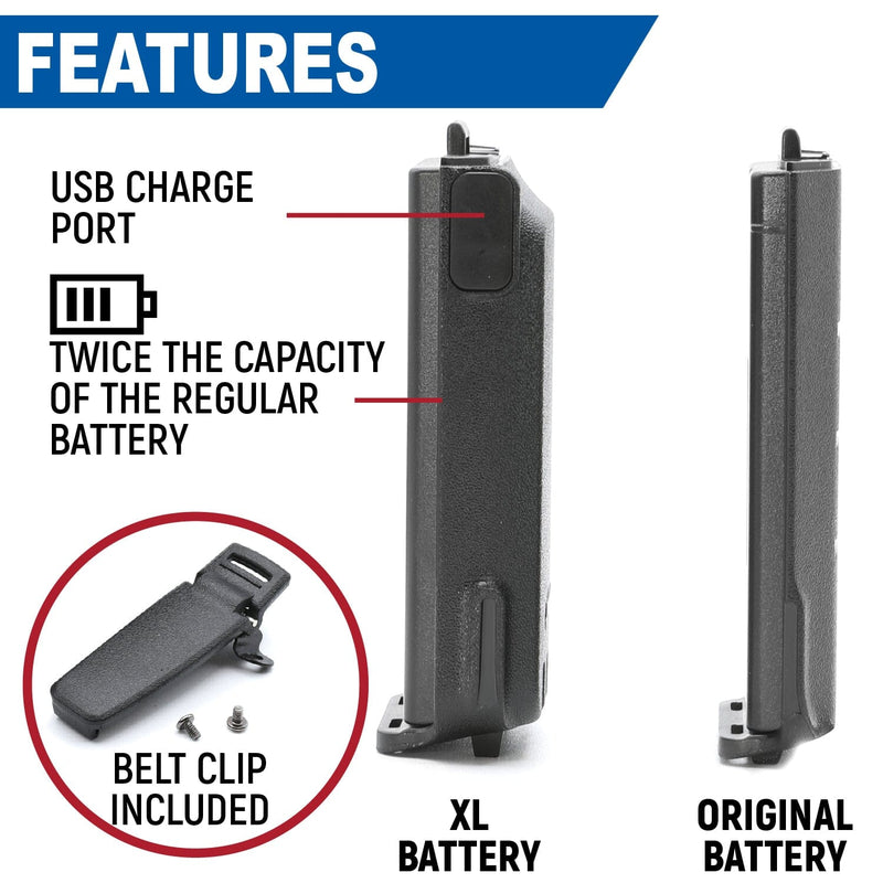Load image into Gallery viewer, Rugged Radios RDH-16 Handheld Radio High Capacity Battery
