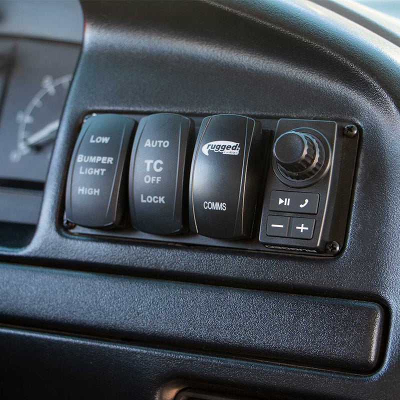 Load image into Gallery viewer, Rugged Radios Rocker Switch Panel Bezel for OBS Ford Bronco, F150, and F250 Dash
