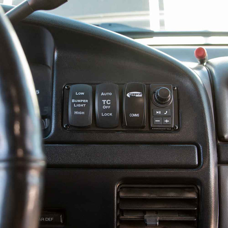 Load image into Gallery viewer, Rugged Radios Rocker Switch Panel Bezel for OBS Ford Bronco, F150, and F250 Dash
