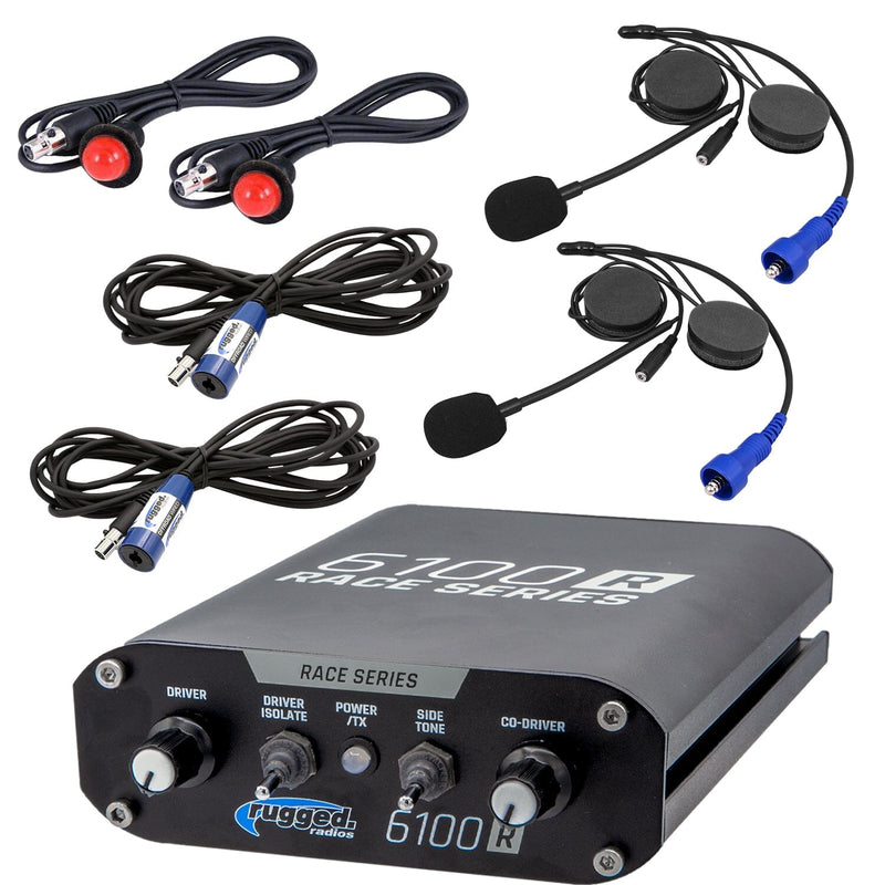 Load image into Gallery viewer, Rugged Radios RRP6100 2 Person Race Intercom System with Helmet Kits
