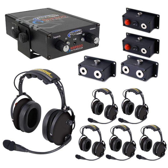 Rugged Radios Fire Safety Industrial Dual Radio Intercom 6 Place Kit with RRP800