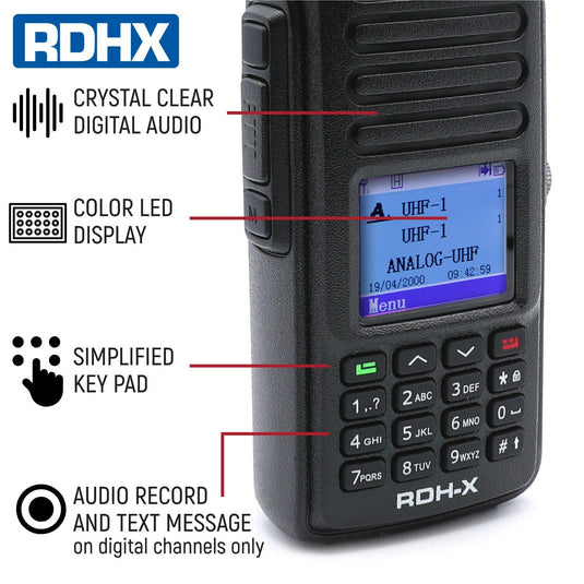 Rugged Radios Rugged RDH-X Waterproof Business Band Handheld - Digital and Analog