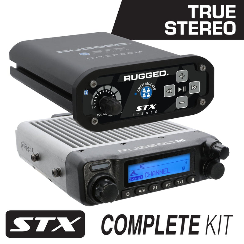 Load image into Gallery viewer, Rugged Radios STX STEREO Complete Master Communication Kit with Intercom and 2-Way Radio

