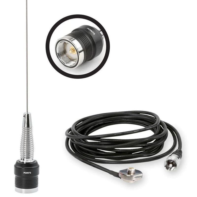 Load image into Gallery viewer, Rugged Radios GMRS / UHF No Ground Plane (NGP) Whip Antenna Kit &amp; NMO Mount
