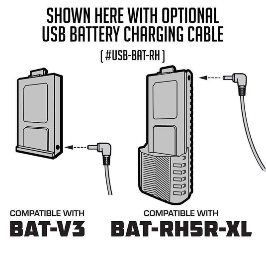 Rugged Radios V3 Replacement Battery with 12v Charge Port