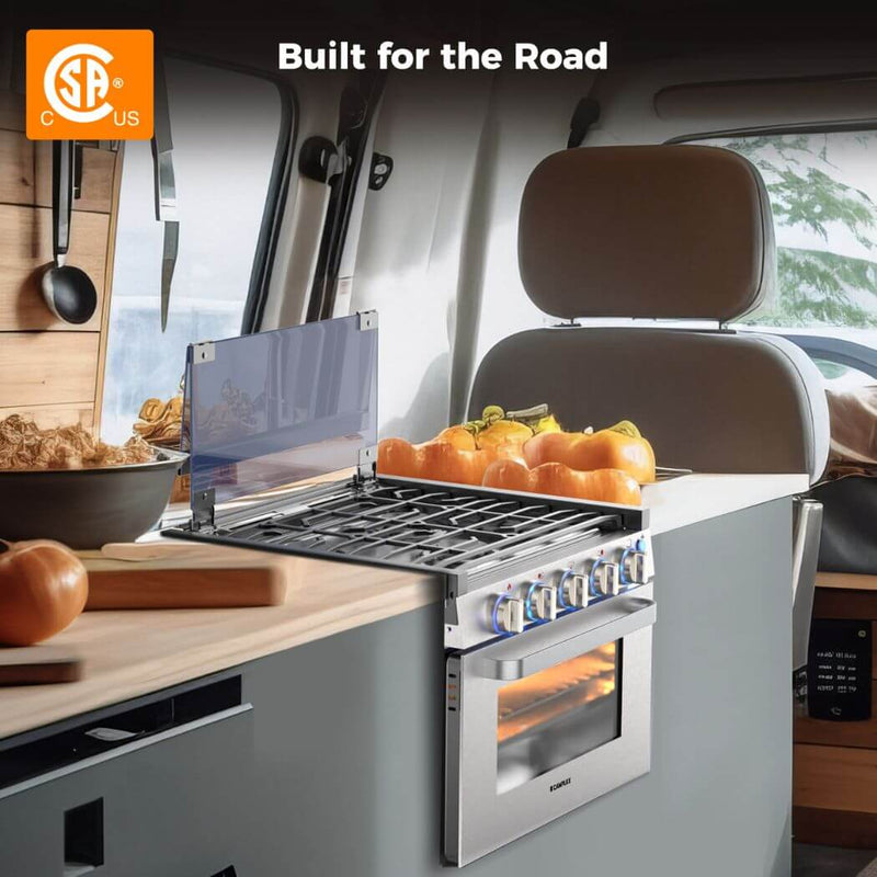 Load image into Gallery viewer, Camplux 17&quot; RV Oven W/3 Burners Cooktop
