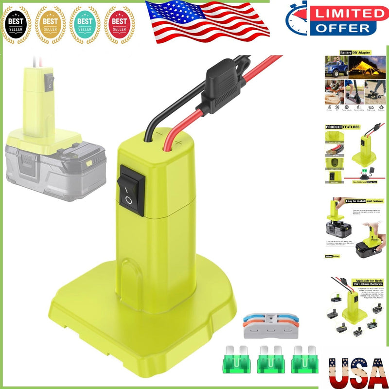 Load image into Gallery viewer, 18V Power Wheels Battery Adapter Kit with 30A 12AWG Wire and Switch
