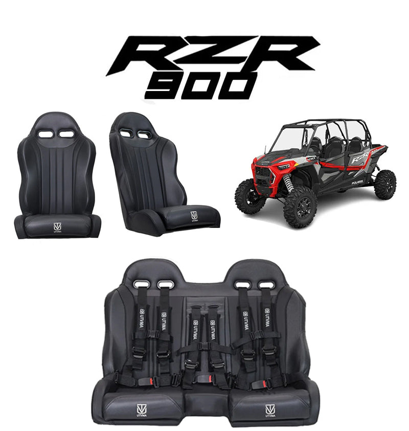 Load image into Gallery viewer, RZR 900 Rear Bench Seat &amp; Pair of Front Bucket Seats Set (2015-2024)
