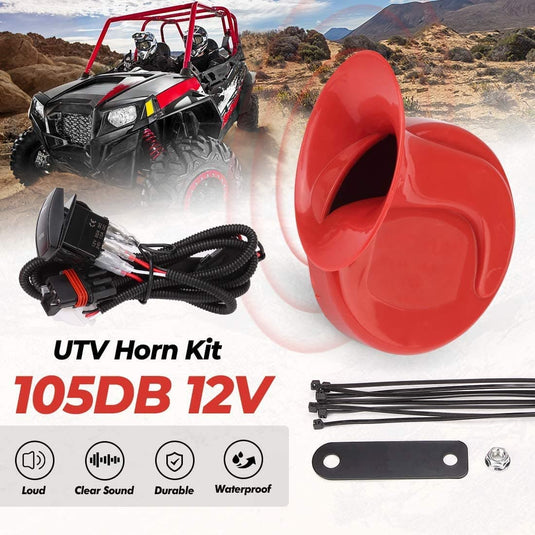 UTV Universal Horn Kit with Rocker Switch 12V