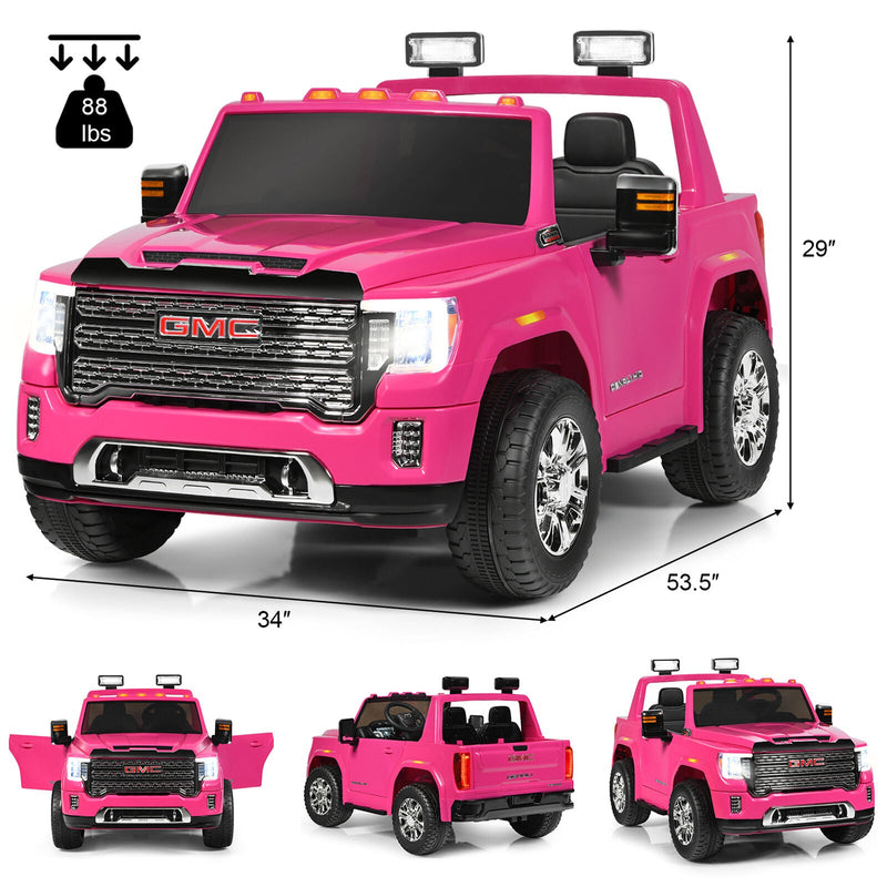 Load image into Gallery viewer, Licensed GMC 2-Seater Pink Ride On Truck for Kids with Remote Control - 12V
