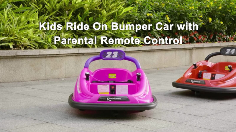 Load image into Gallery viewer, Kimbosmart Electric Bumper Car for Kids - Remote Controlled 360° Spin Ride-On
