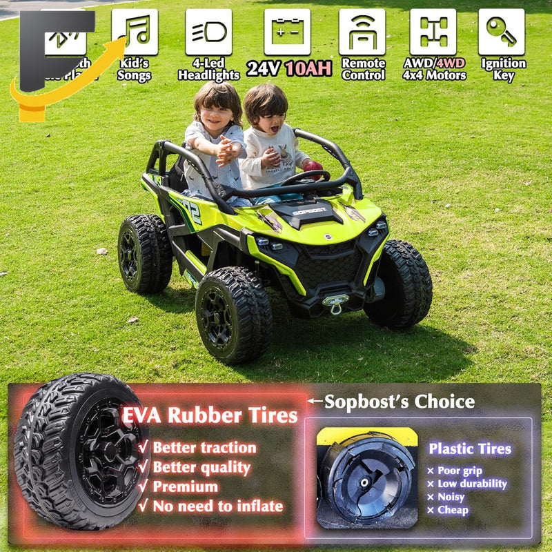 Load image into Gallery viewer, 24V 10Ah Kids 2-Seater Ride-On UTV with Remote Control for Boys and Girls
