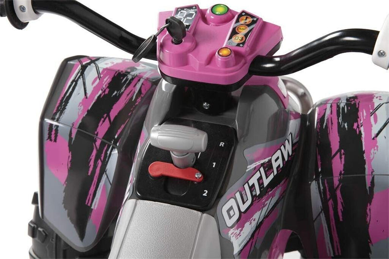 Load image into Gallery viewer, Peg Perego Polaris Outlaw Pink Electric Ride-On Quad 2-Speed 2.5 or 5 Mph 12V
