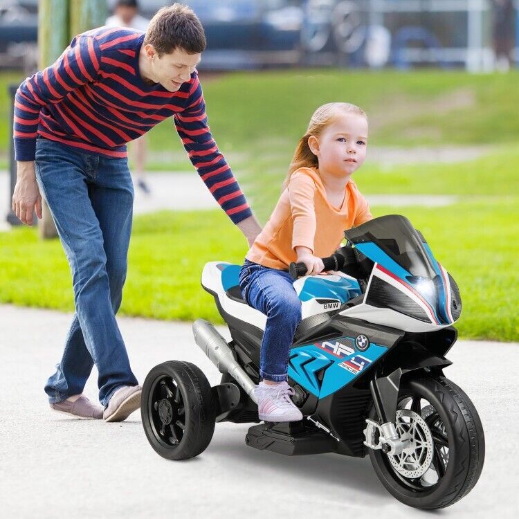 Load image into Gallery viewer, Blue 3-Wheel Electric Ride-On Motorcycle for Kids with Light and Music - 12V, Ages 3-6
