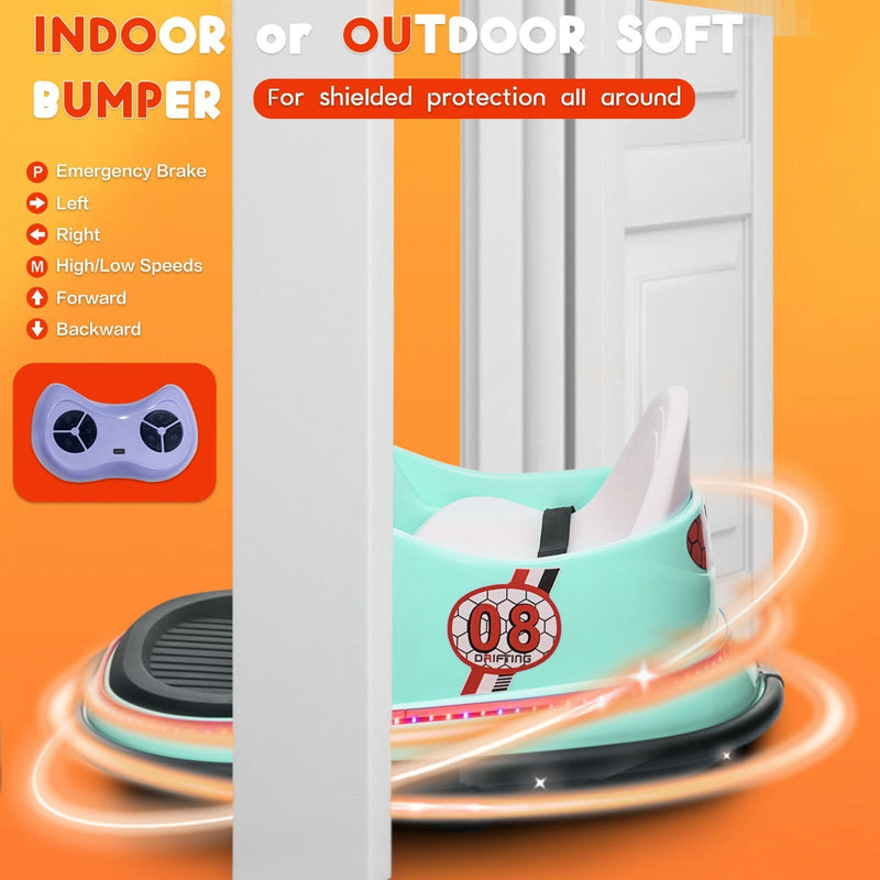 Load image into Gallery viewer, 6V Kids Ride-On Bumper Car with Remote Control, 360° Spin and Flashing Lights for Toddlers
